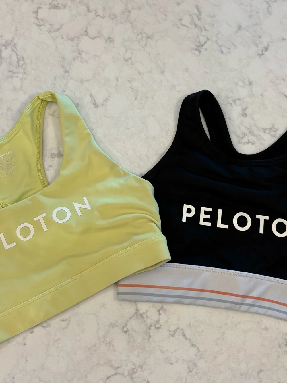 Peloton Colorblock Sports Bras - Lime Green & Black